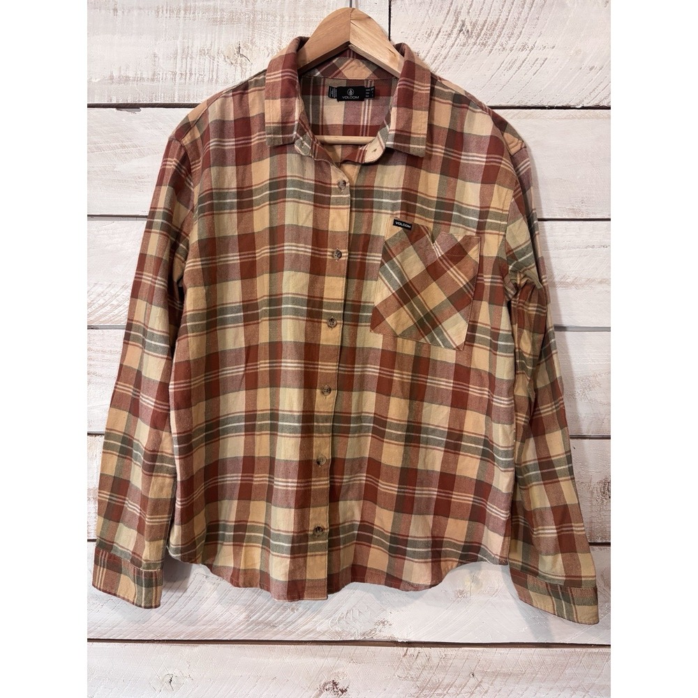 Volcom Flannel Men's Long Sleeve‎ Shirt Sz Small